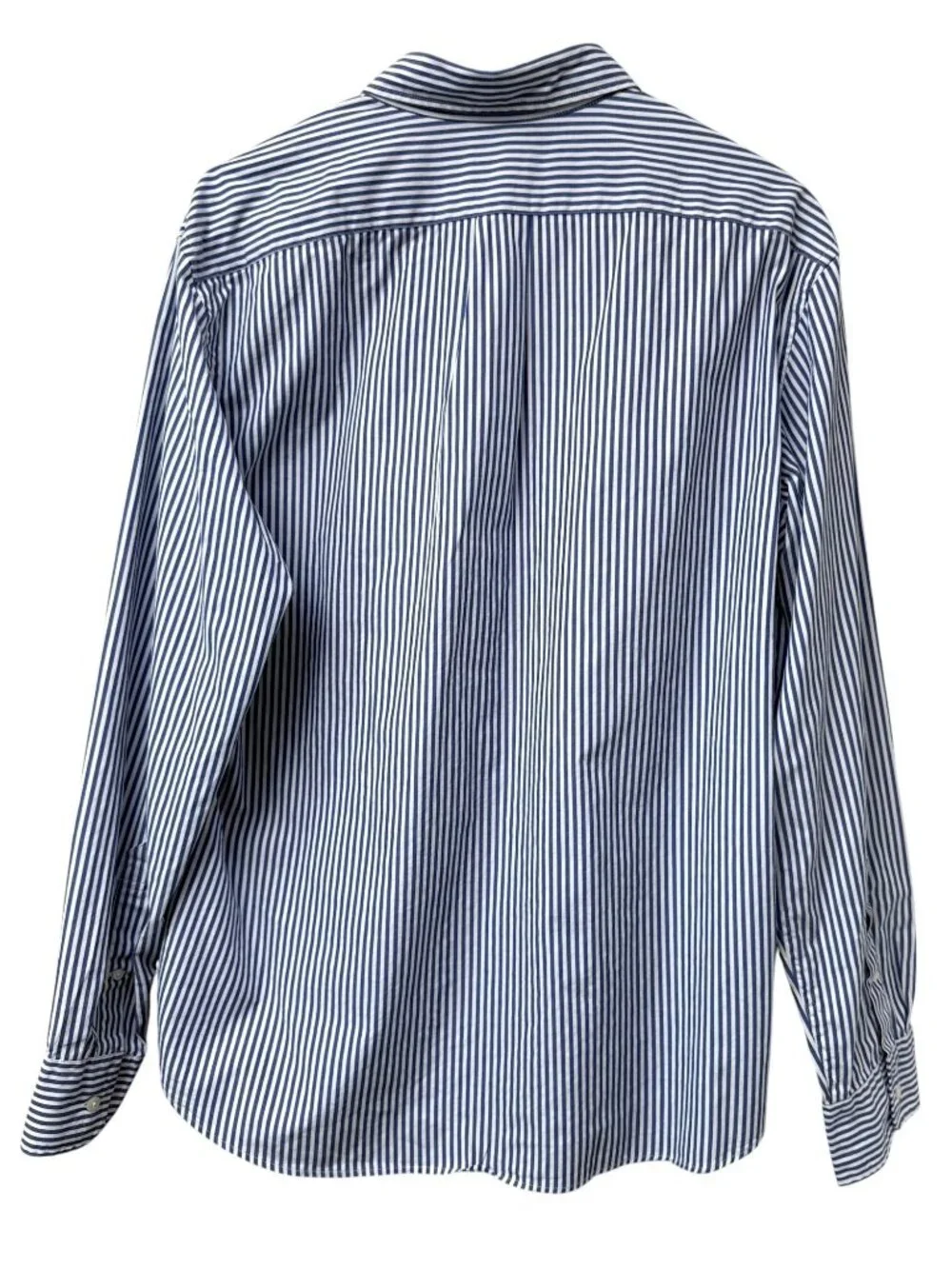 J.Crew Mens Shirt Large Slim Untucked Blue White Stripe Preppy Button Up NWT